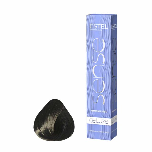 Estel 1/0 Крем-краска Sense De Luxe, черный классический, 60 мл