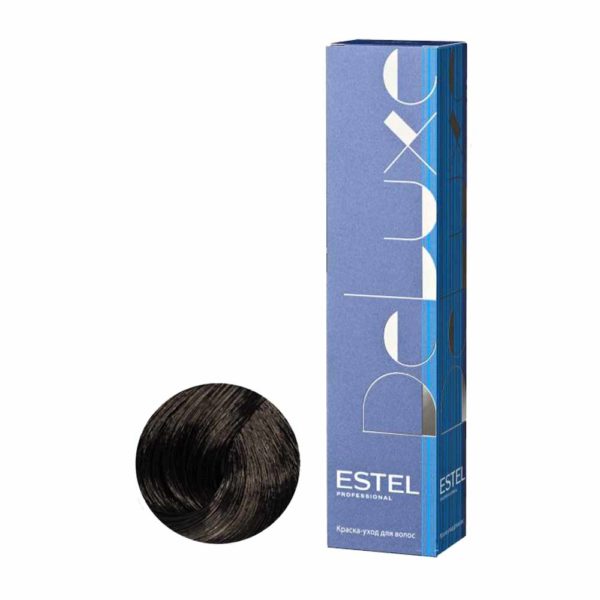 Estel 3/0 Краска-уход De Luxe, темный шатен, 60 мл