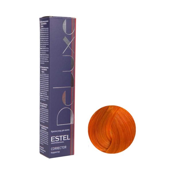 Estel 0/44 Краска-уход De Luxe, оранжевый (Correct), 60 мл