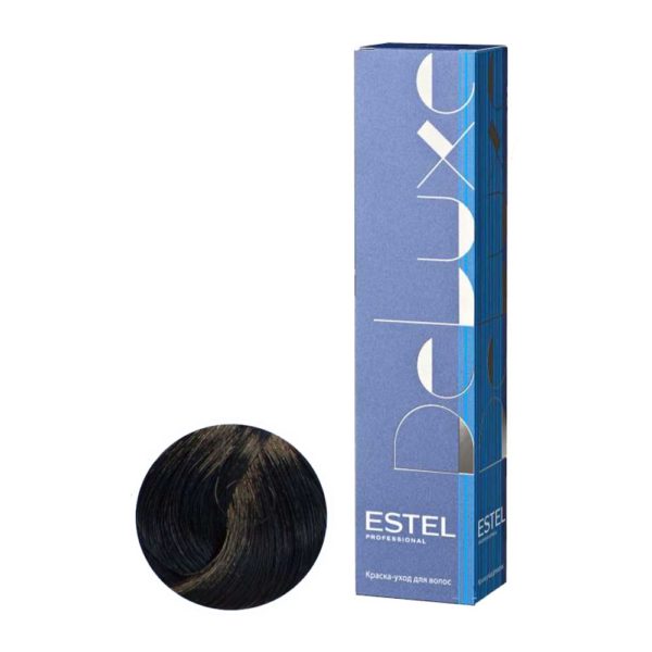 Estel 1/0 Краска-уход De Luxe, черный классический, 60 мл