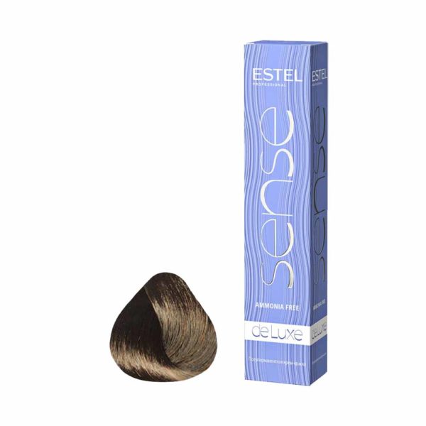 Estel 5/77 Крем-краска Sense De Luxe, светлый шатен коричневый интенсивный, 60 мл