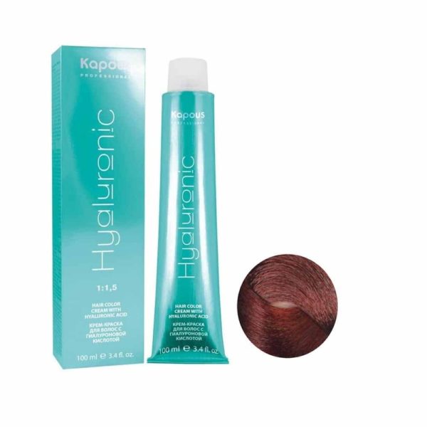 Kapous Hialuronic краска для волос HY 6.45 Темный блондин медный махагоновый, 100 мл