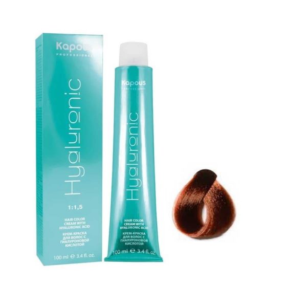 Kapous Hialuronic краска для волос HY 5.4 Светлый коричневый медный, 100 мл