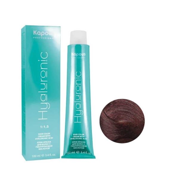 Kapous Hialuronic краска для волос HY 5.6 Светлый коричневый красный, 100 мл