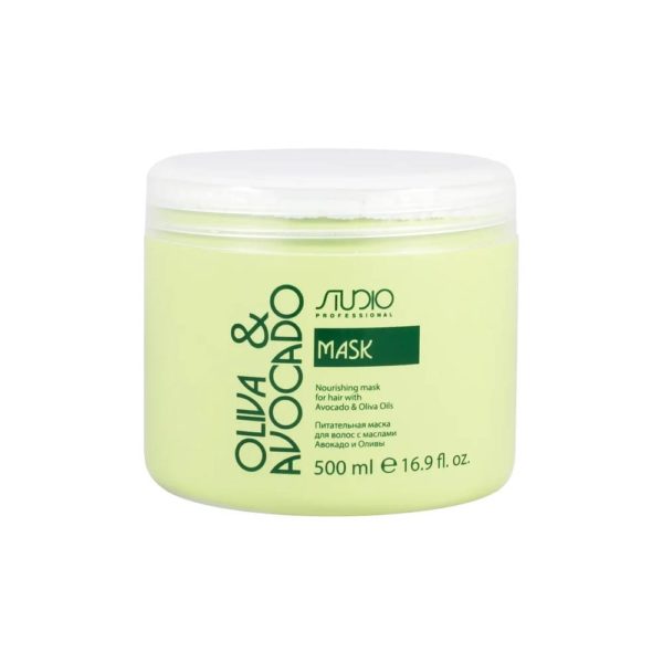 Studio Olive and Avocado Маска увлажняющая для волос с маслами авокадо и оливы, 500 мл