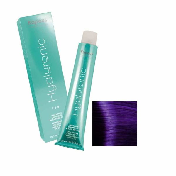 Kapous Hialuronic Специальное мелирование фиолетовый, крем-краска для волос с гиалуроновой кислотой, 100 мл
