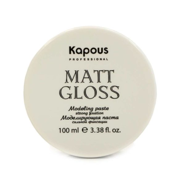 Kapous Styling Matt Gloss Моделирующая паста для волос сильной фиксации, 100 мл