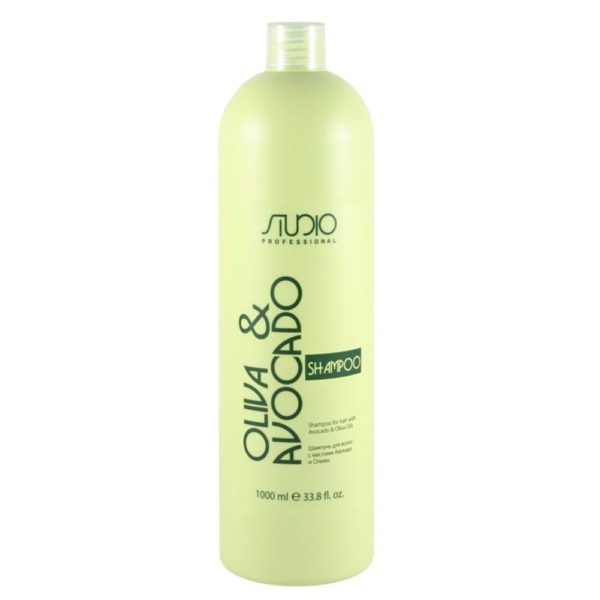 Studio Olive and Avocado Шампунь увлажняющий для волос с маслами авокадо и оливы, 1000 мл