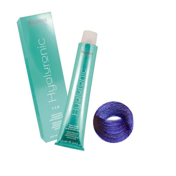 Kapous Hialuronic HY 07 Усилитель синий, крем-краска для волос с гиалуроновой кислотой, 100 мл