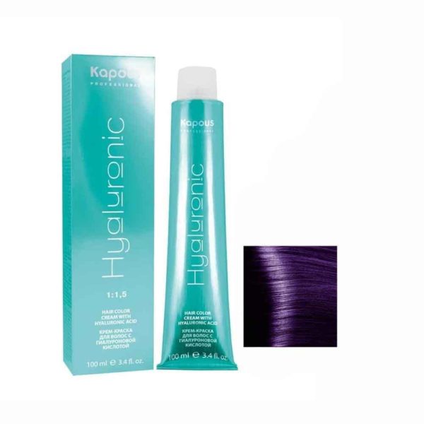 Kapous Hialuronic HY 02 Усилитель фиолетовый, крем-краска для волос с гиалуроновой кислотой, 100 мл
