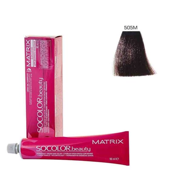 MATRIX SOCOLOR.beauty EXTRA COVERAGE краска 505M светлый шатен мокка, 90 мл