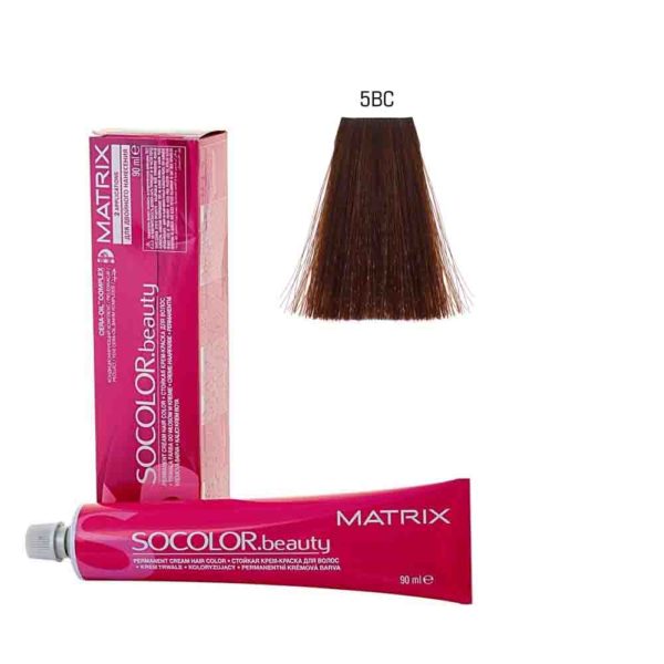 MATRIX SOCOLOR.beauty краска 5BC светлый шатен коричнево-медный, 90 мл