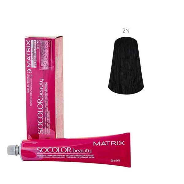 MATRIX SOCOLOR.beauty краска для волос 2N, черный, 90 мл