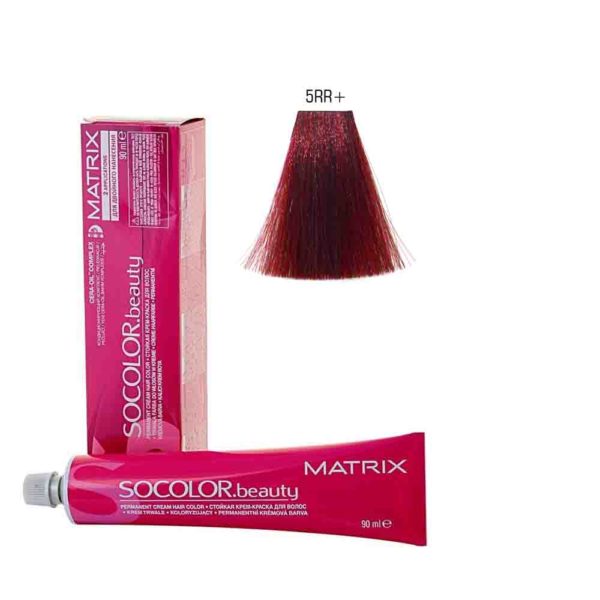 MATRIX SOCOLOR.beauty краска 5RR+ светлый шатен глубокий красный, 90 мл