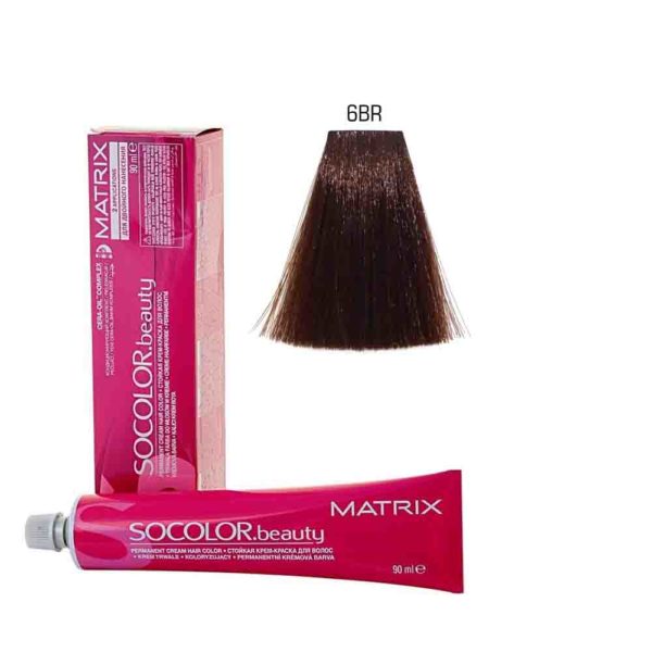 MATRIX SOCOLOR.beauty краска 6BR темный блондин коричнево-красный, 90 мл