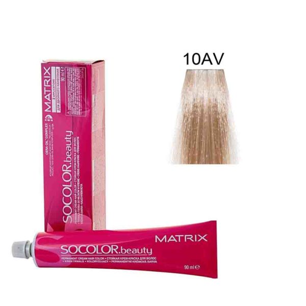 MATRIX SOCOLOR.beauty краска 10AV очень-очень светлый блондин пепельно-перламутровый, 90 мл