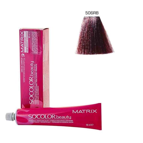 MATRIX SOCOLOR.beauty EXTRA COVERAGE краска 506RB темный блондин красно-коричневый, 90 мл