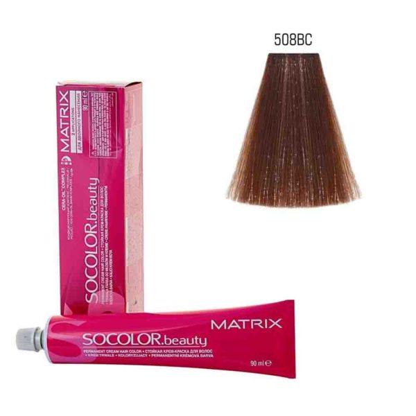 MATRIX SOCOLOR.beauty EXTRA COVERAGE краска 508BC светлый блондин коричнево-медный, 90 мл