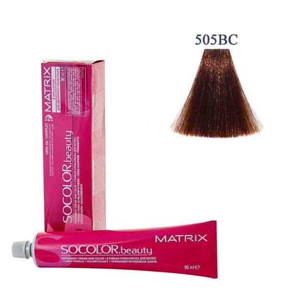 MATRIX SOCOLOR.beauty EXTRA COVERAGE краска 505BC светлый шатен коричнево-медный, 90 мл