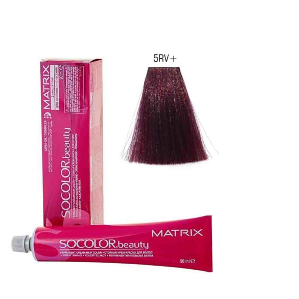 MATRIX SOCOLOR.beauty краска 5RV+ светлый шатен красно-перламутровый, 90 мл