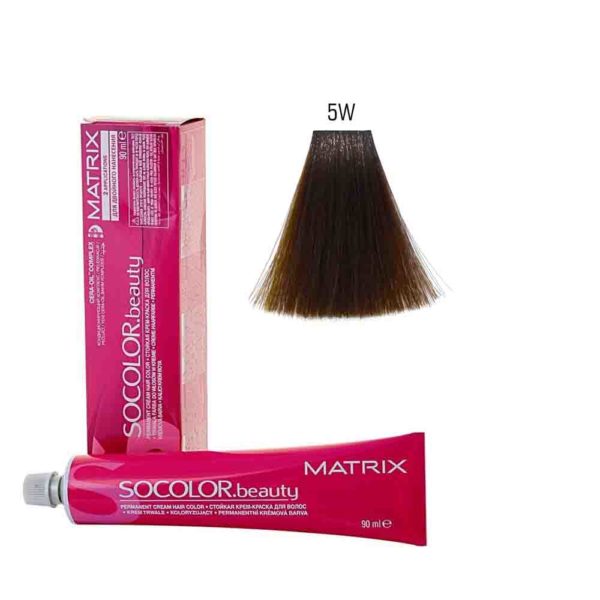 MATRIX SOCOLOR.beauty краска 5W теплый светлый шатен, 90 мл