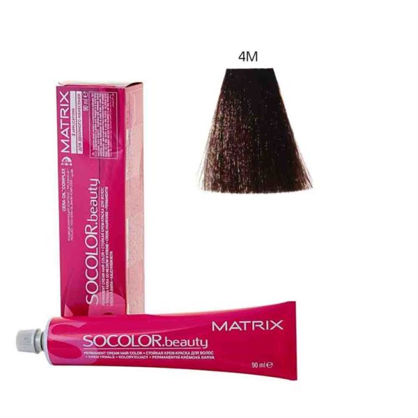 MATRIX SOCOLOR.beauty краска 4M шатен мокка, 90 мл