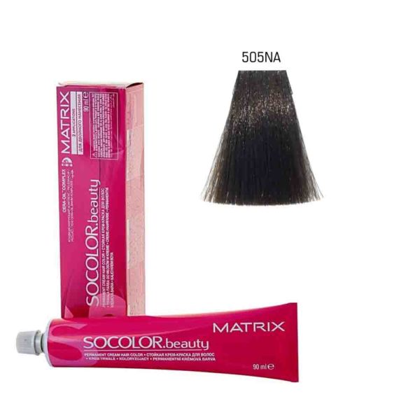 MATRIX SOCOLOR.beauty EXTRA COVERAGE краска 505NA светлый шатен натуральный пепельный, 90 мл