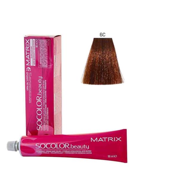 MATRIX SOCOLOR.beauty краска 6C темный блондин медный, 90 мл