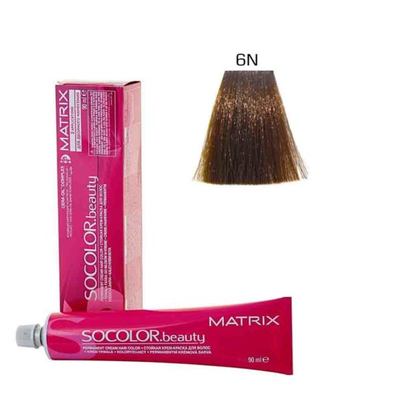 MATRIX SOCOLOR.beauty краска для волос 6N, темный блондин, 90 мл