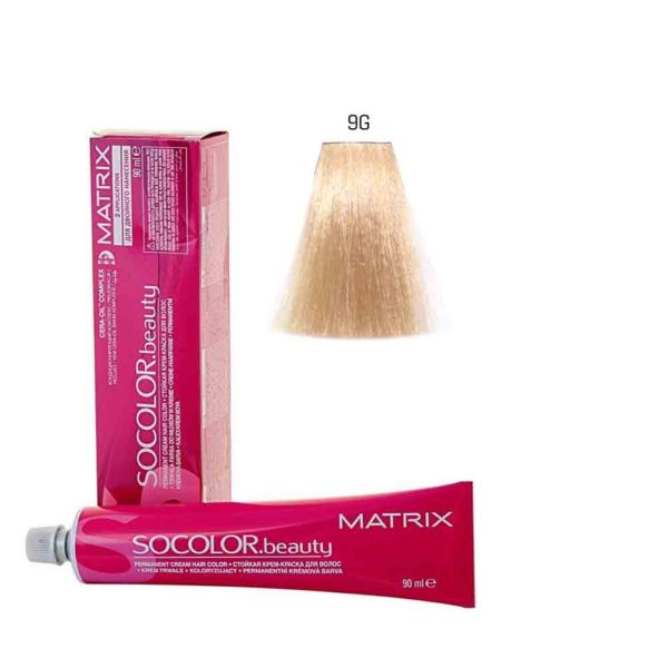 MATRIX SOCOLOR.beauty краска 9G очень светлый блондин золотистый, 90 мл