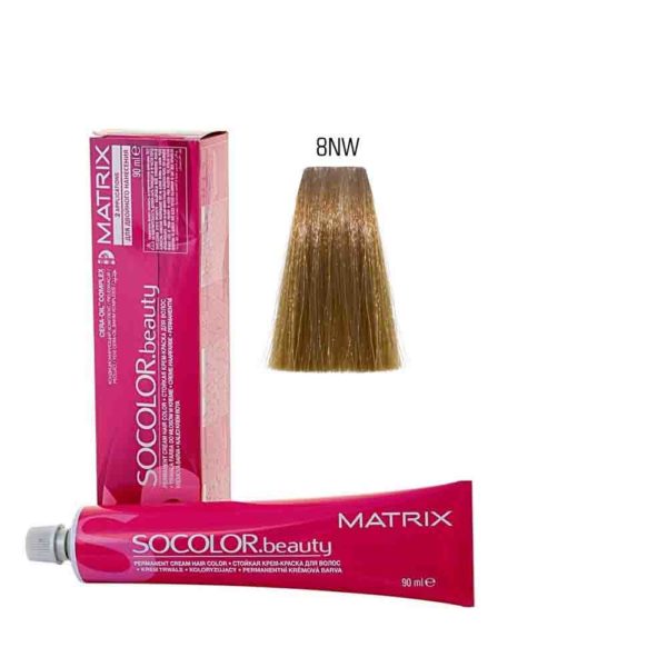 MATRIX SOCOLOR.beauty краска 8NW натуральный теплый светлый блондин, 90 мл