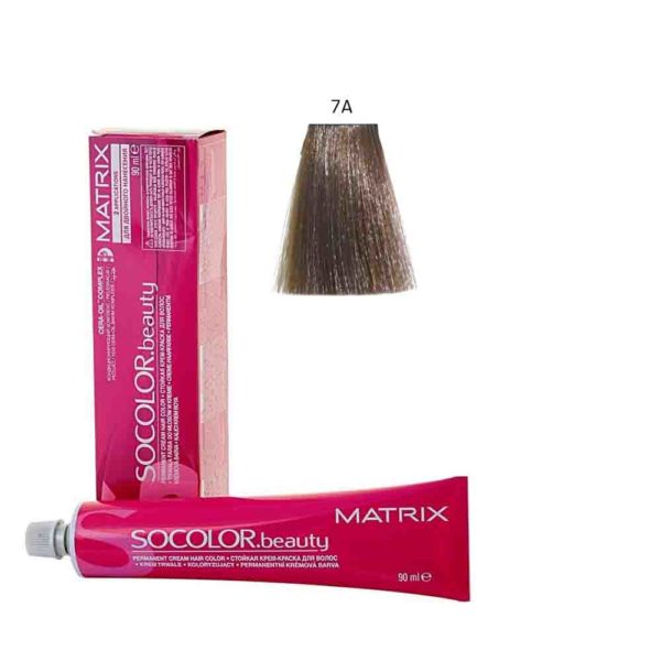 MATRIX SOCOLOR.beauty краска для волос 7A, блондин пепельный, 90 мл