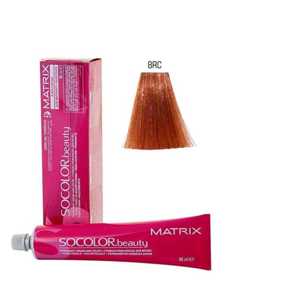 MATRIX SOCOLOR.beauty краска 8RC светлый блондин красно-медный, 90 мл