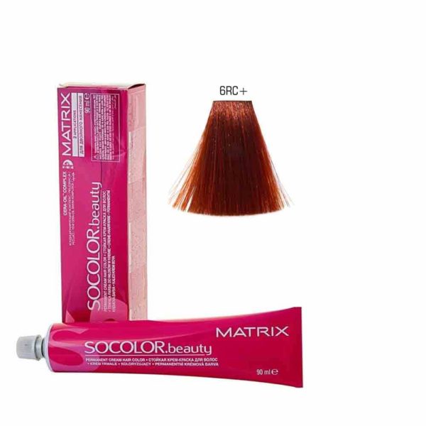 MATRIX SOCOLOR.beauty краска 6RC+ темный блондин красно-медный, 90 мл