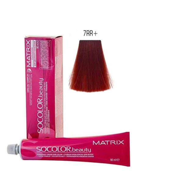 MATRIX SOCOLOR.beauty краска 7RR+ блондин глубокий красный, 90 мл