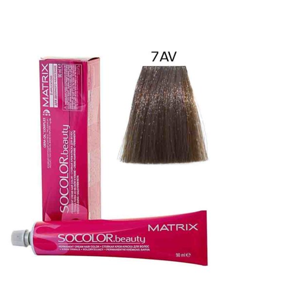 MATRIX SOCOLOR.beauty краска 7AV блондин пепельно-перламутровый, 90 мл