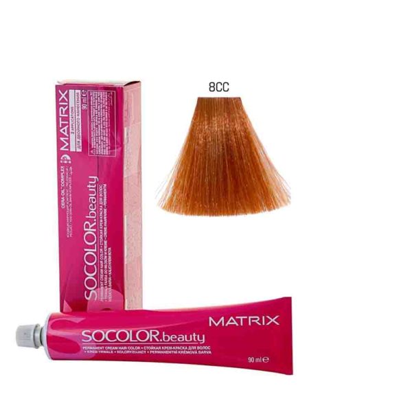 MATRIX SOCOLOR.beauty краска 8CC светлый блондин глубокий медный, 90 мл