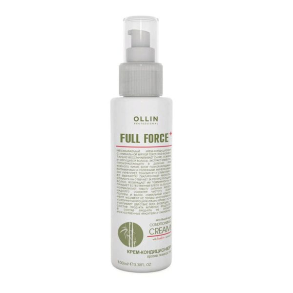Ollin  Full Force Anti-Breakage Conditioning Cream With Bamboo Extract Крем-кондиционер против ломкости с экстрактом бамбука, 100 мл