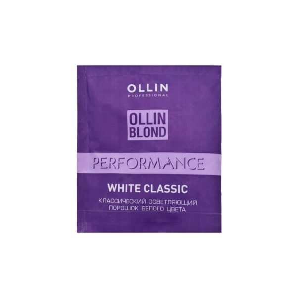 Ollin BLOND PERFORMANCE Осветляющий порошок классический белый саше, 30 г