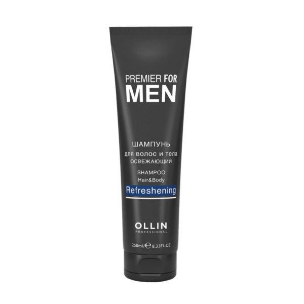 Ollin PREMIER FOR MEN Шампунь для волос и тела освежающий, 250 мл