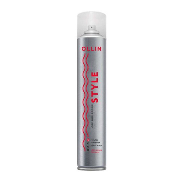 Ollin Style Ultra Strong Hair Spray Лак для волос ультрасильной фиксации, 450 мл