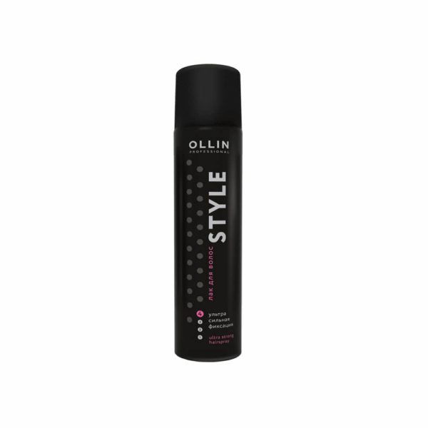 Ollin Style Ultra Strong Hair Spray Лак для волос ультрасильной фиксации, 50 мл