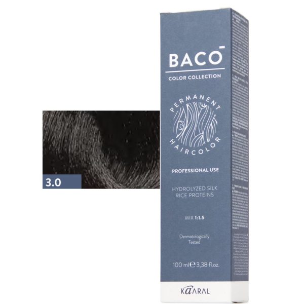 Kaaral BACO COLOR Permament Haircolor Крем-краска 3.0 Темный каштан, 100 мл