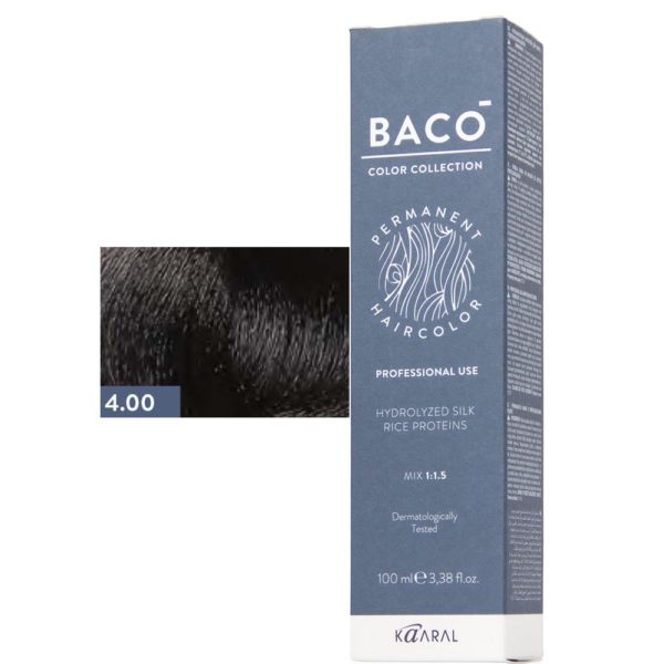 Kaaral BACO COLOR Permament Haircolor Крем-краска 4.0 Каштан, 100 мл