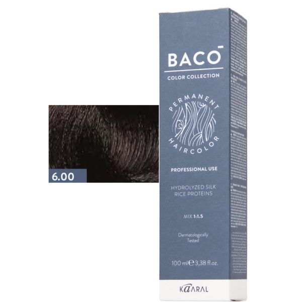 Kaaral BACO COLOR Permament Haircolor Крем-краска 6.00 Темно-белокурый интенсивный, 100 мл