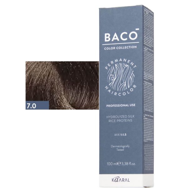 Kaaral BACO COLOR Permament Haircolor Крем-краска 7.0 Блондин, 100 мл