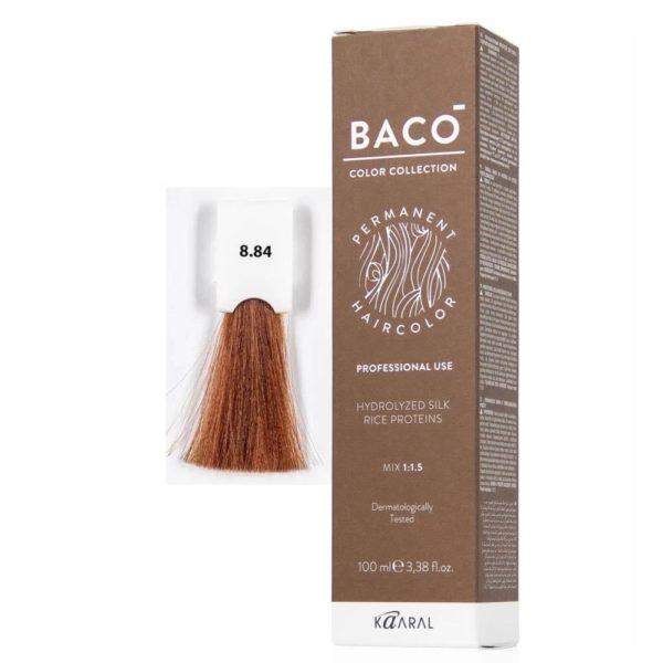 Kaaral BACO COLOR Permament Haircolor Крем-краска 8.84 Светлый коричнево-медный блондин, 100 мл