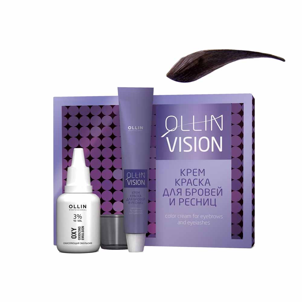 Краска для бровей ollin vision color cream set