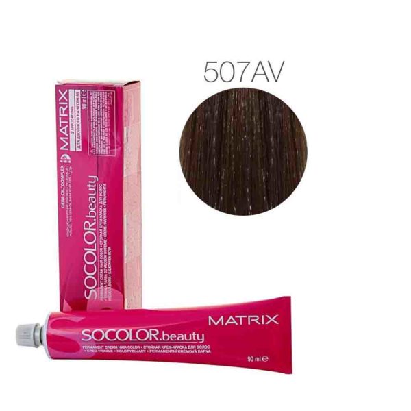 MATRIX SOCOLOR.beauty EXTRA COVERAGE краска 507AV блондин пепельно-перламутровый, 90 мл