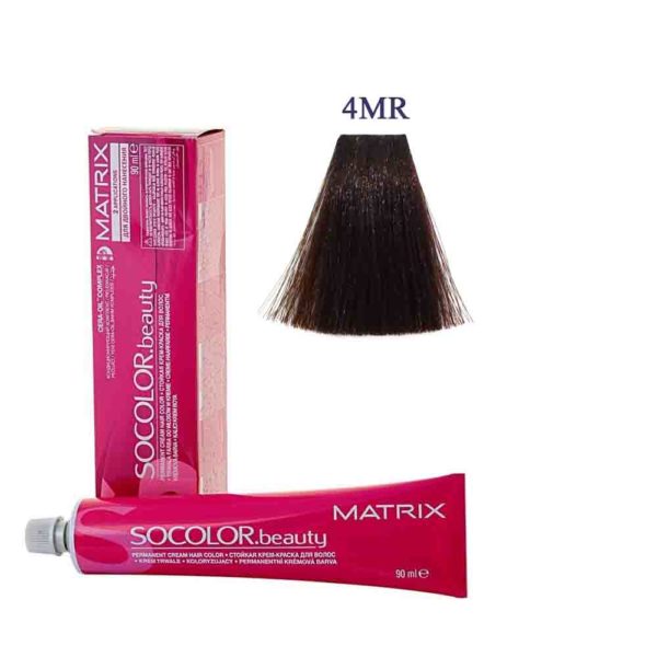 MATRIX SOCOLOR.beauty краска 4MR шатен мокка красный, 90 мл